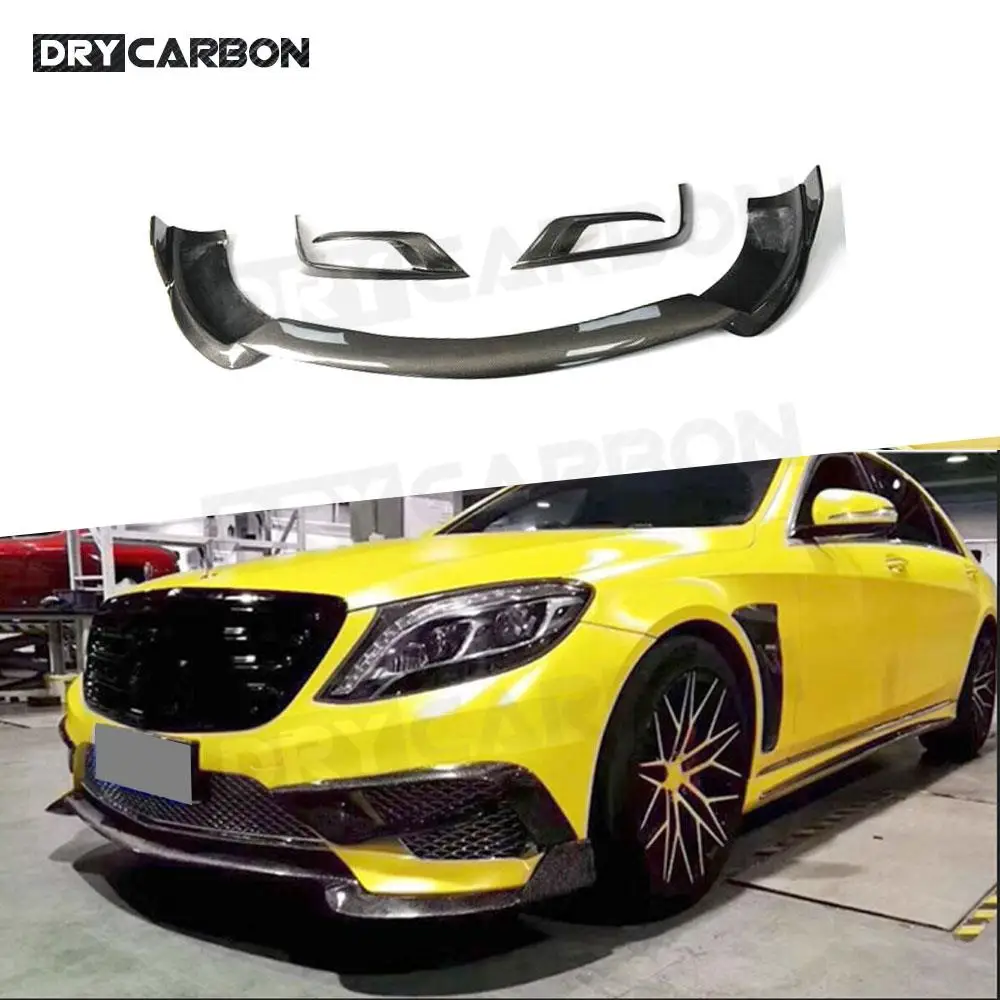 

Carbon Fiber Front Bumper Fender Trim Air Vent For Mercedes Benz S Class W222 S63 S65 2014-2017 Head Bumper Air Vent Decoration