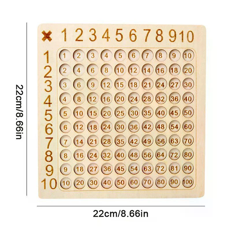 99のかけ算ボードゲーム 木製モンテッソーリ子供向け学習教育玩具 数学計算百マス板 インタラクティブ思考