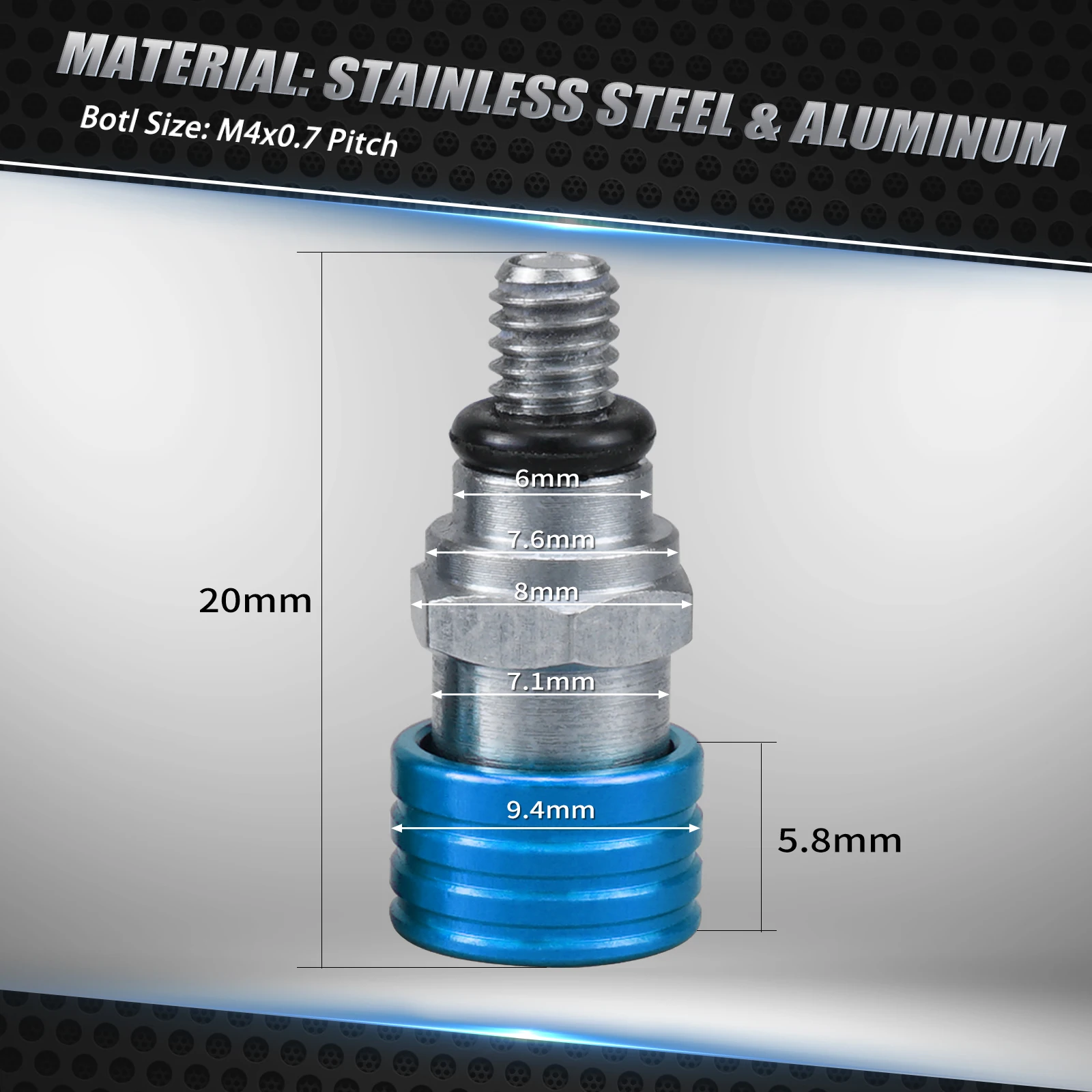 For Husqvarna TE300 FE350 FE450 FE501 TE FE TC FC 125 250 300 350 400 450 501 Motorcycle M4x0.7 Fork Air Bleeder Valves Screw