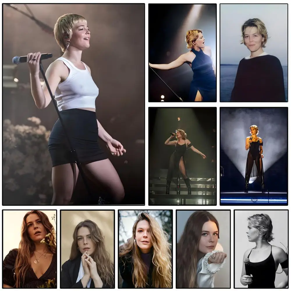 Sängerin M-Maggie Rogers Poster, selbstklebender Kunst-Aufkleber aus wasserfestem Papier, Kaffeehaus-Wanddekoration