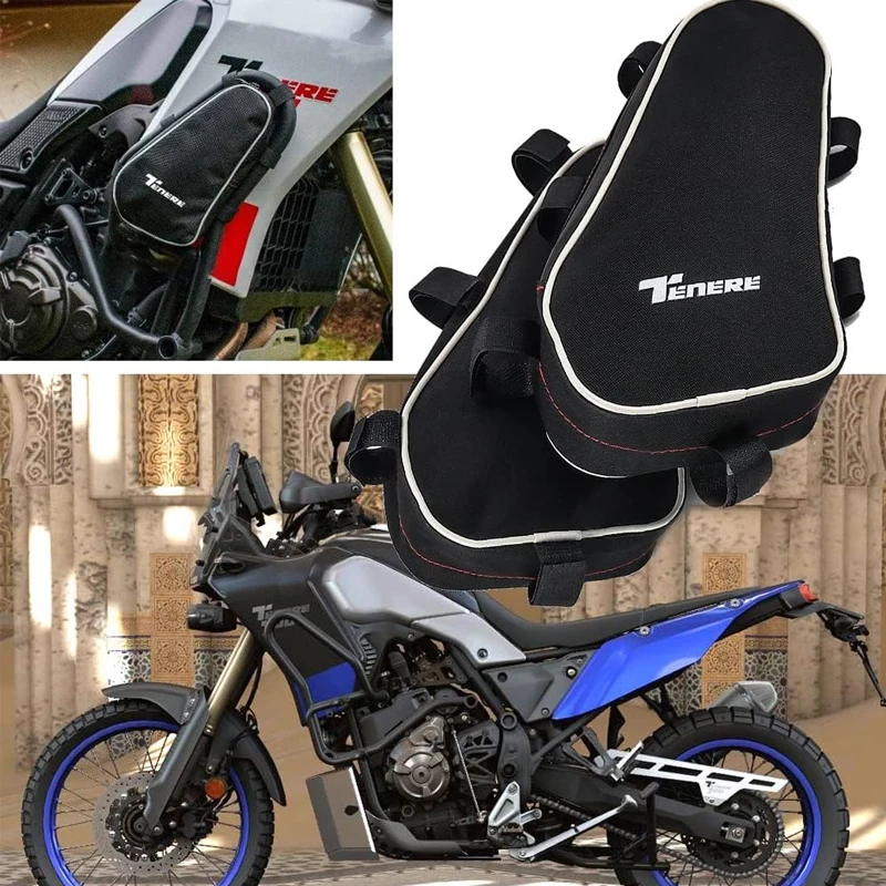 Motorcycle Engine Crash Bars Bag For Yamaha T7 Tenere700 Tenere 700 2019 2020 2021 2022 - Travel Storage Tool Waterproof Bags