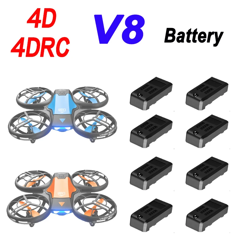 Original 4DRC V8 RC Drone Battery 4D-V8 650mAh Battery For 4DRC-V8/V8 Drone Accessories Parts V8 RC Plane Replaceable Battery