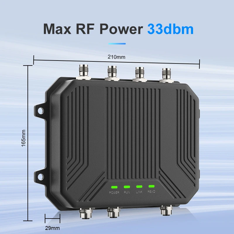 CHAFON CF824 4-Port Impinj E710 Chip UHF Fixed RFID Access Control Card Readers With RS232/RS485 Protocol 860-960MHz Frequency