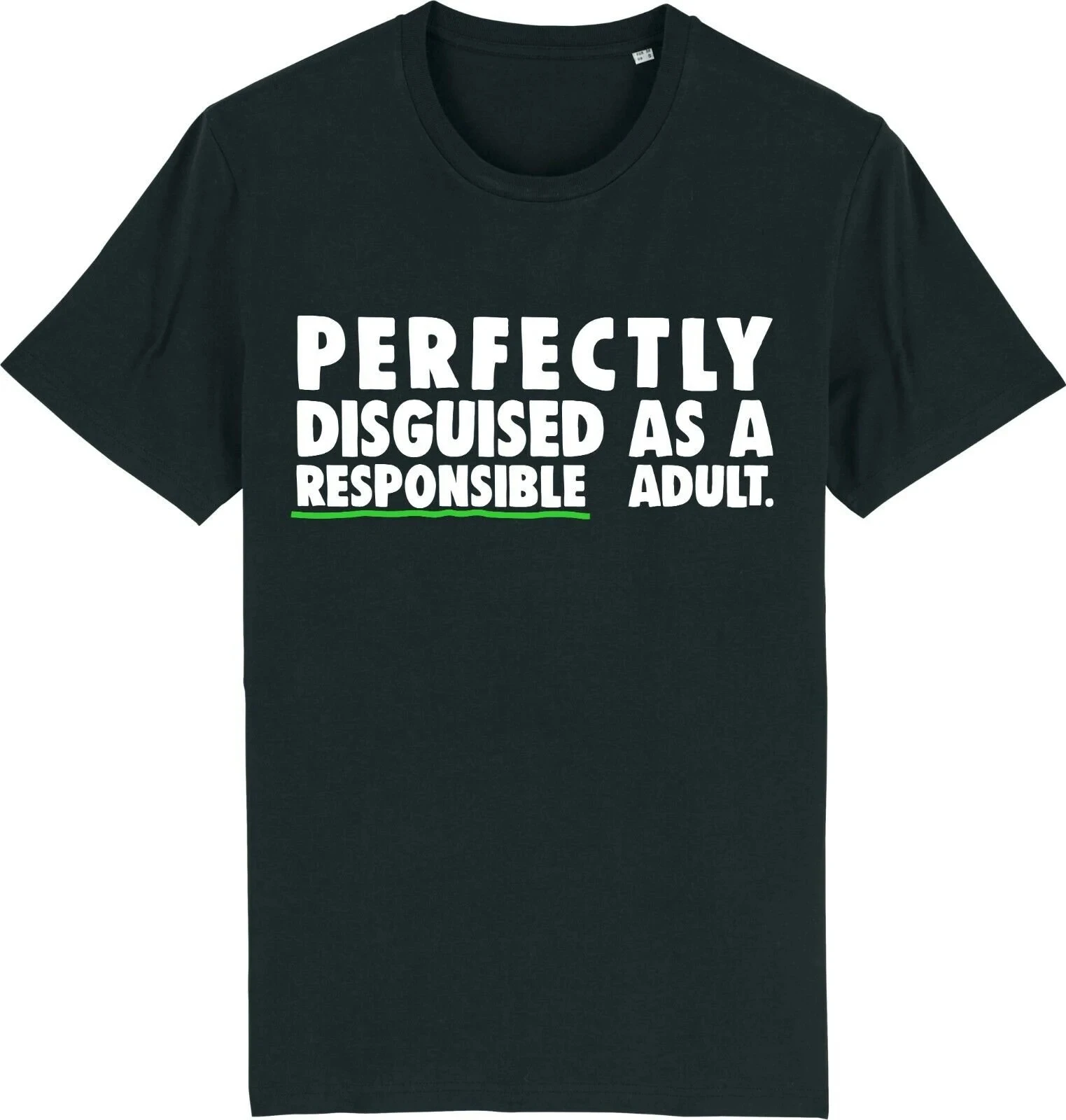 Men's Summer Fashion Casual Short-sleeved Shirt  Responsible Adult T-shirt Funny Rude Sarcastic Joke Novelty