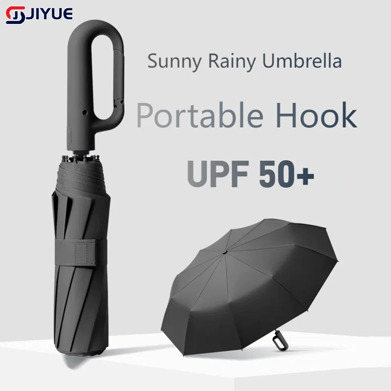 Automatic 60 Bones Windproof Strong 107CM Reinforced Automatic Folding Umbrella  Large Buckle Handle Wind And Water Resistant