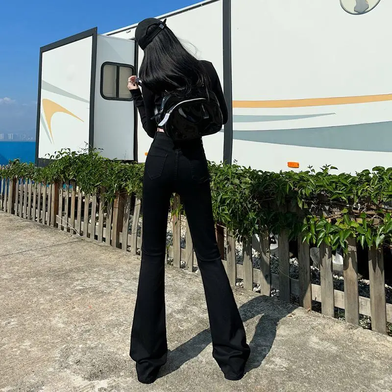 เสื้อผ้าผู้หญิงสไตล์ Y2K ยุค 2000 กางเกงยีนส์ผู้หญิงสำหรับทำงานออฟฟิศ ธุรกิจ ชุดทำงานสุภาพ กางเกงผู้หญิง แฟชั่นเดนิม สวมใส่สบาย สง่างาม ทันสมัย เรียบง่าย