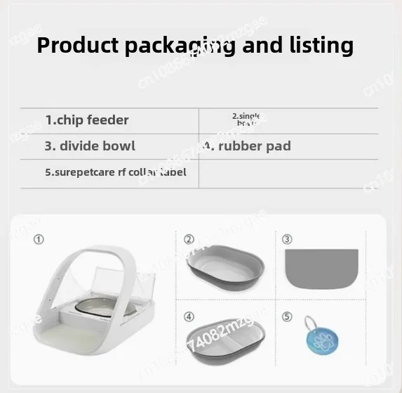 Pet  Imported Smart Chip Identification Induction Cat and Dog Feeder Fresh-keeping and Anti-grabbing Food