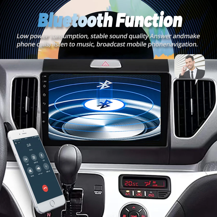 Reproductor de vídeo Multimedia para coche, Radio 2Din de 9 pulgadas para KIA Ray 2011 - 2017 Android 14, navegación CarPlay, GPS, Wifi, pantalla táctil estéreo