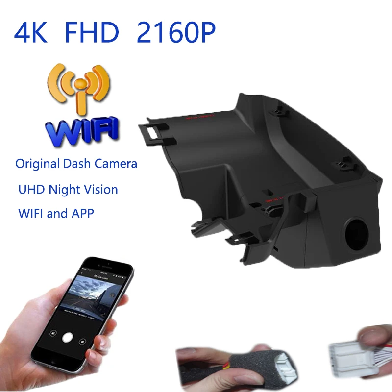 4K Plug And Play Car Video Recorder Wifi DVR Dash Camera Dashcam For Geely Xingyue Tugella Mongaro 2020 2021 2022 2023 2024