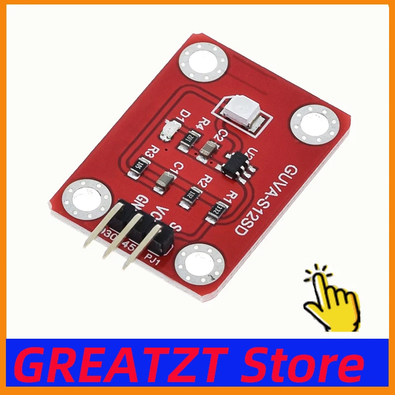 GREATZT 1/2/4PCS UV Sensor 240-370nm GUVA-S12SD 3528 Solar Ultraviolet Intensity Module DC 3.3-5V For Arduino /Raspberry pi