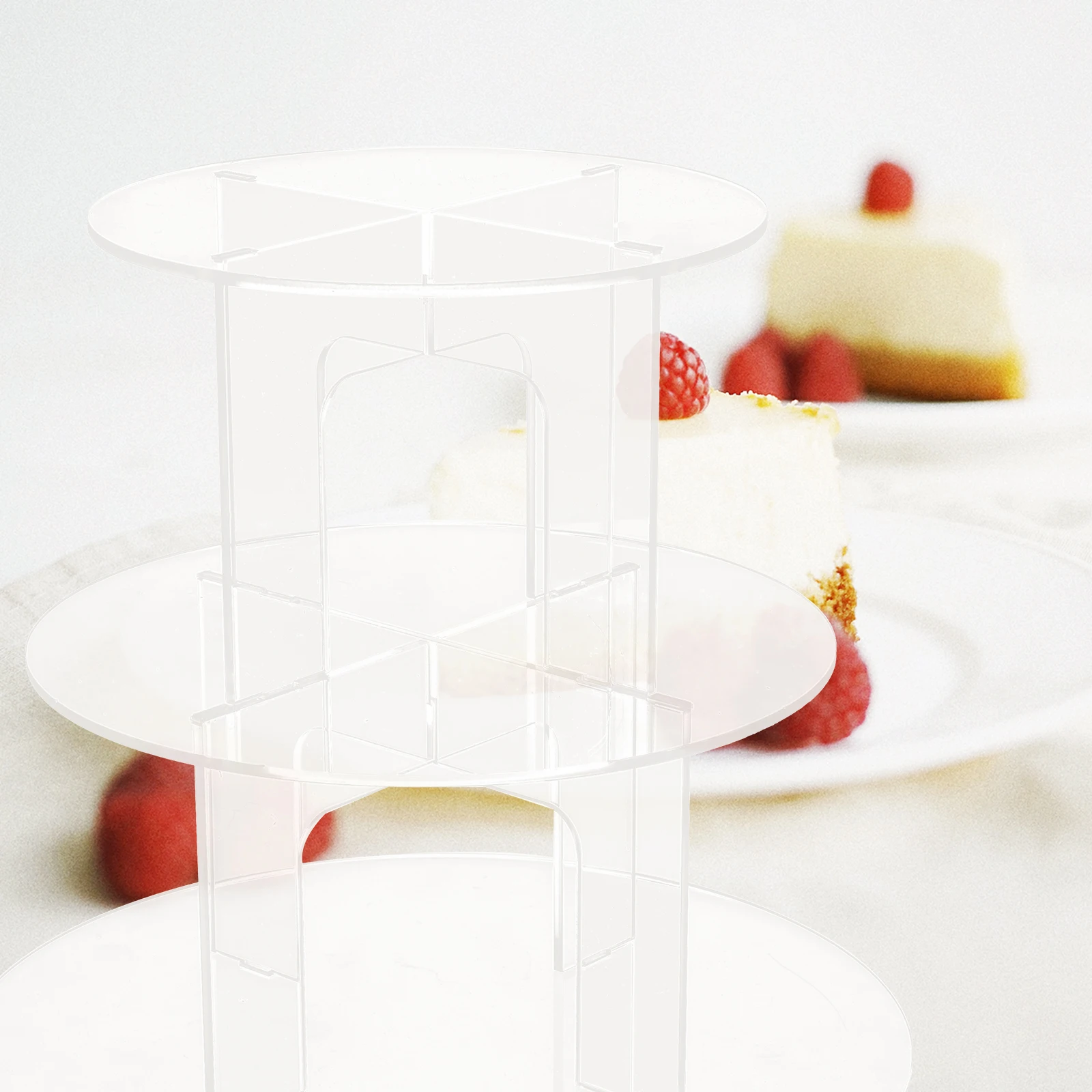 

Multi-layer Cake Stand Ice Cream Display Dessert Stands Venue Setting Props Acrylic Tiered Cupcake