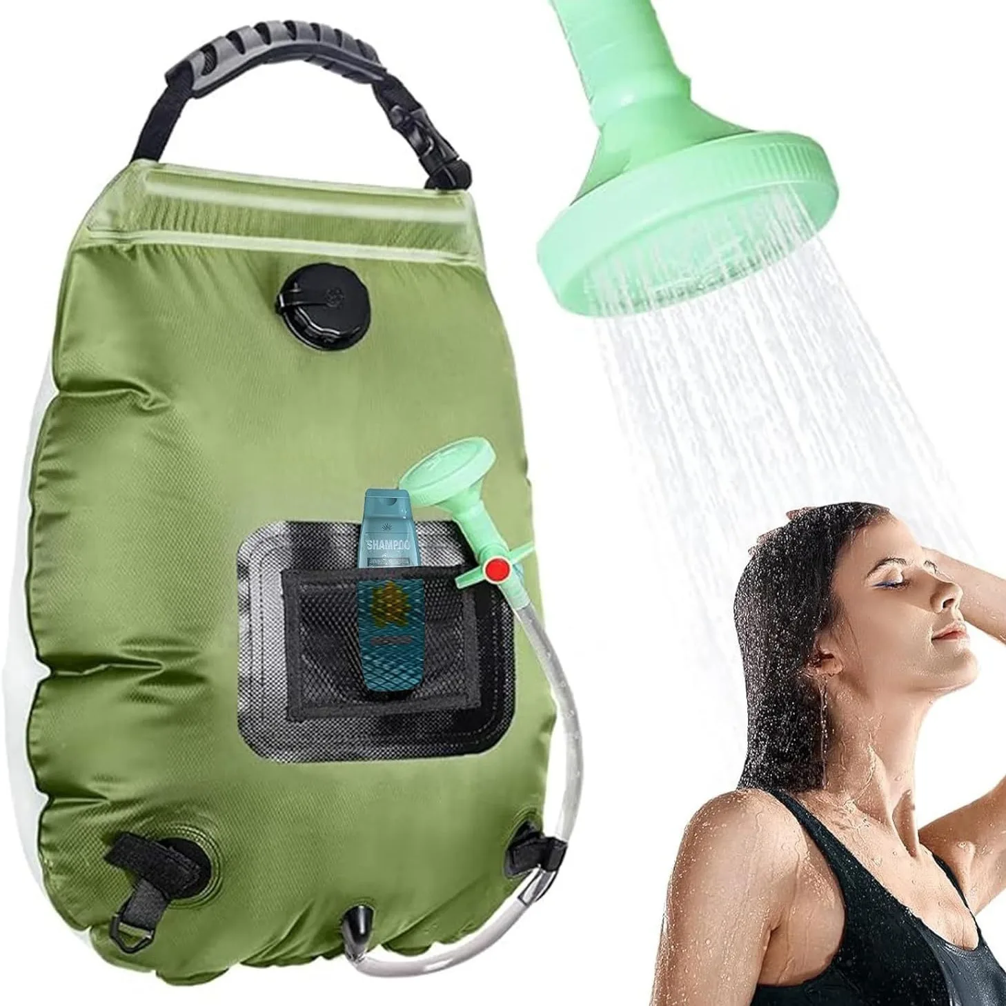 

Outdoor Portable Shower Bag Outdoor Bath Cooler Heated Camping Shower Bag Removable Hose Camping Shower Camping Hiking Bag