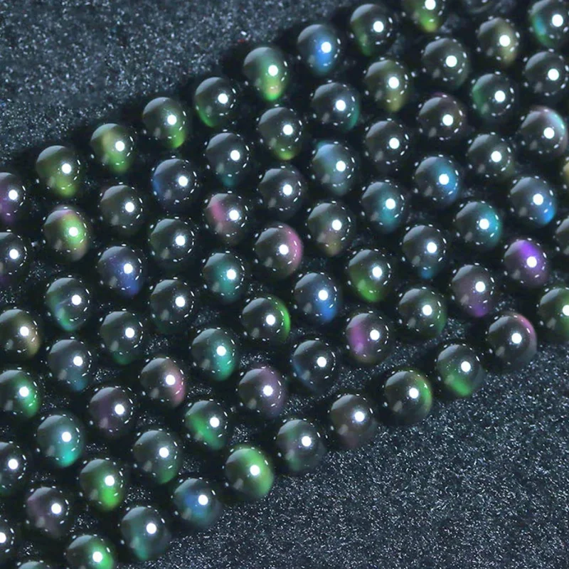 Feng Shui Gift Obsidian White agate scattered beads for man and women Handmade good Lucky Amulet Jewellery