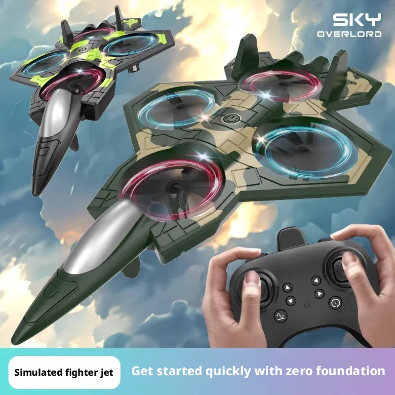 New Stunt Light Remote Control Aircraft Hover Roll Special Effect Fighter Toy Quadrotor Drone Children's Toy Gift