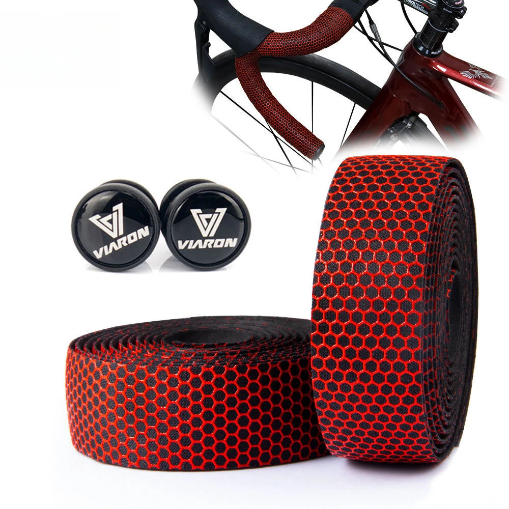 

Bicycle Handlebar Tape Road Bike Handlebar Tape Non-slip Breathable Elastic Strap Honeycomb Tie PU EVA Handlebar Tape
