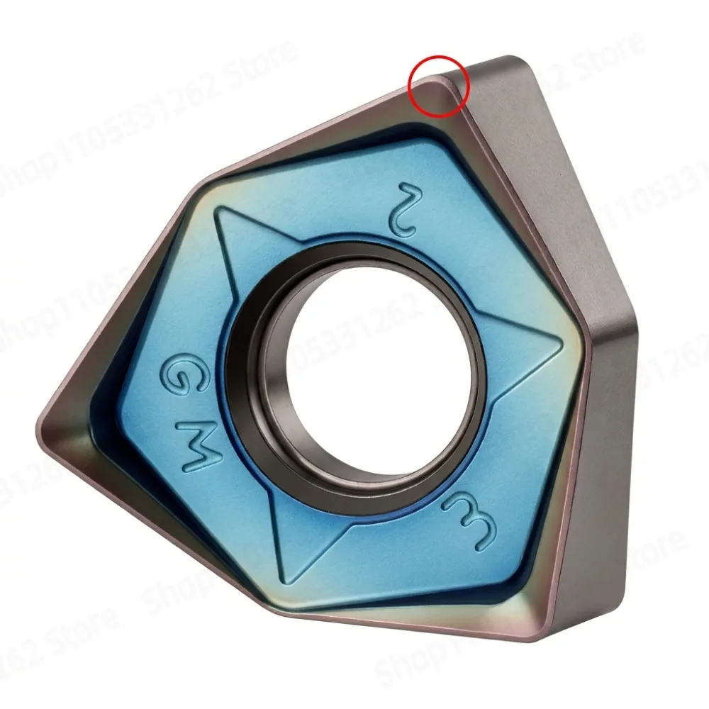 WNMU080608-RD Carbide Trigon Milling Insert R0.8 MP7320 for Hardened Quenched Gear Bearing and HSS Steel