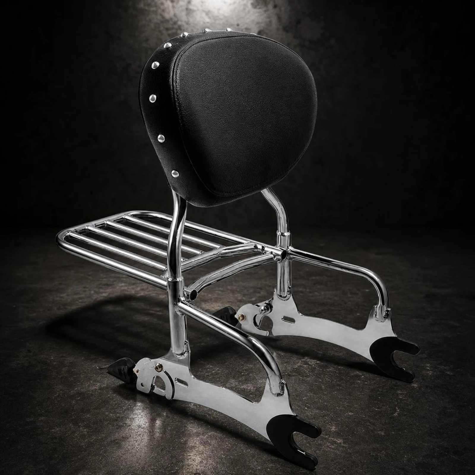 Backrest with Luggage Rack Supportive Motorcycle Sissy Bar with Luggage Rack Motorcycle Sissy Bar Detachable for Road Trips