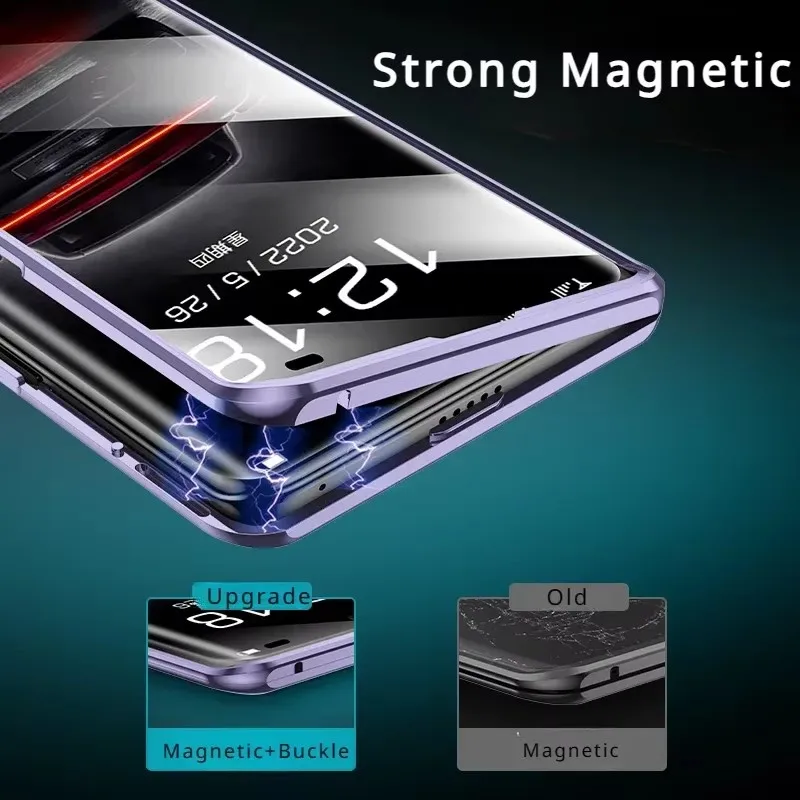 

High-end Metal Frame Glass Screen Lens Protect Phone Case For Honor Magic 7 6 5 Pro Leather Back Cover For Honor 200 100 90Pro