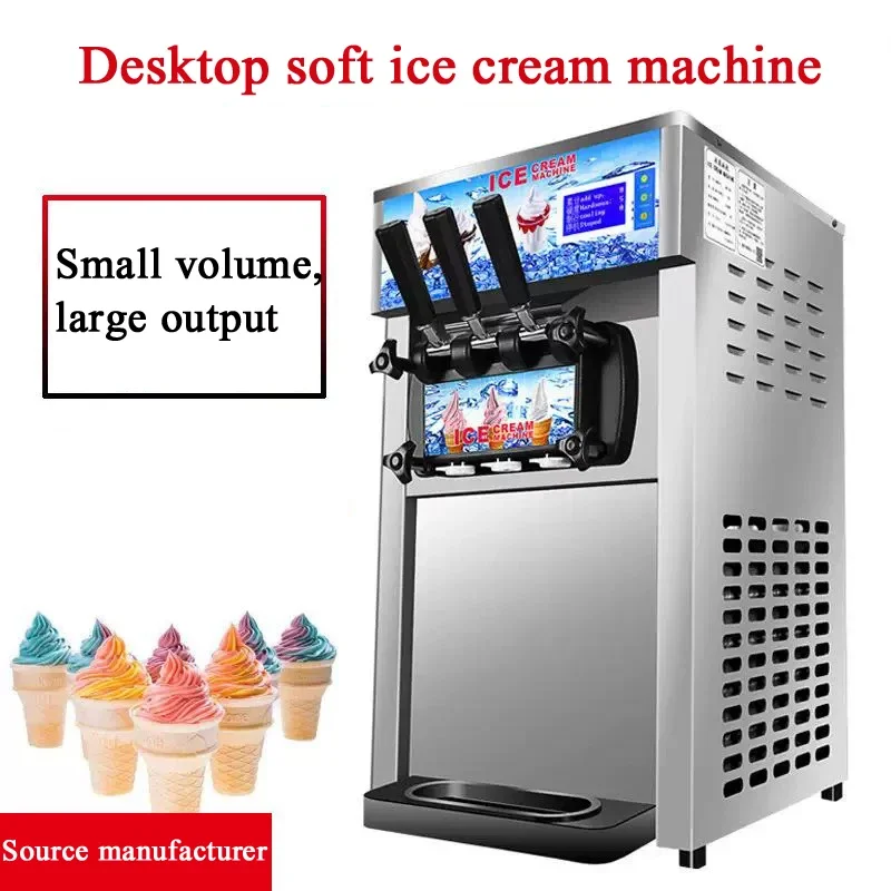 2025 nuevas máquinas para hacer helados, mesa comercial automática, 3 sabores, yogur, helado, máquina para hacer helados de servicio suave para tienda