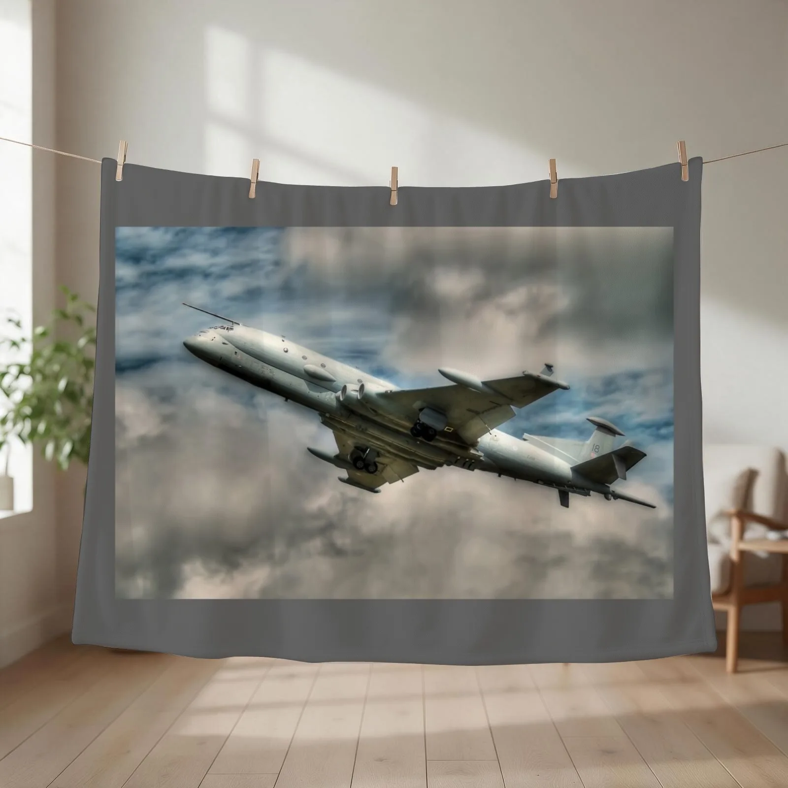 Nimrod MRA4 - Maritime Patrol and Attack Aircraft Throw Blanket Soft Plush Plaid Tourist Travel Moving Blankets