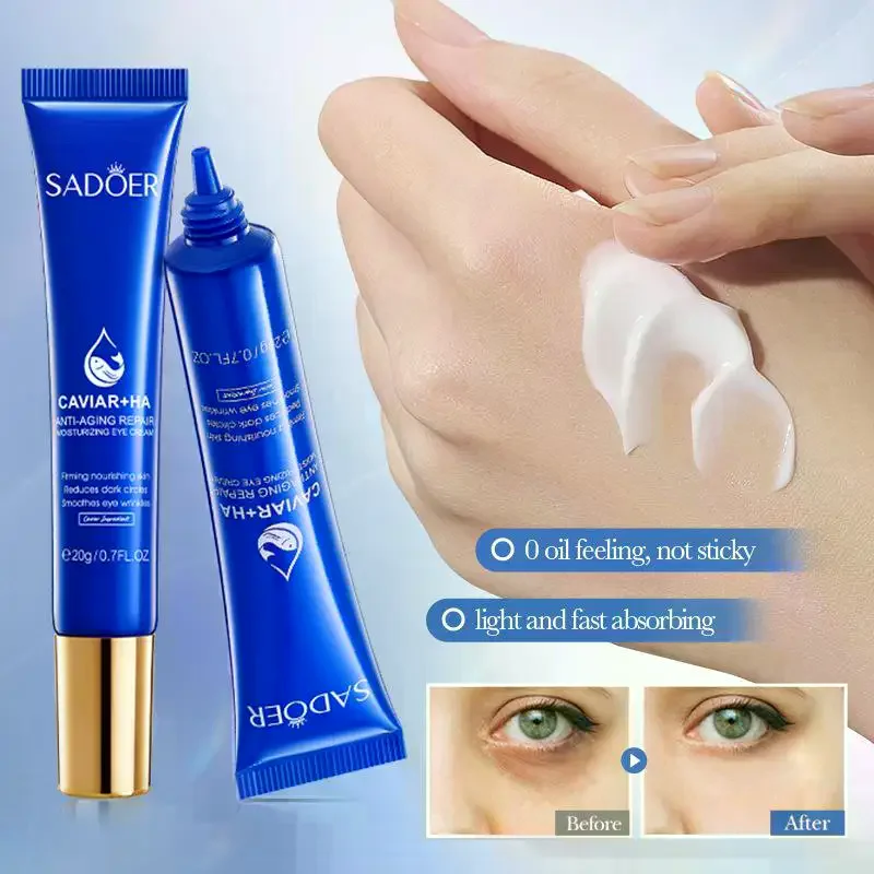 20g SADOER Caviar Hyaluronic Acid Eye Cream Anti Dark Circles Removal Eyes Bags Anti-aging Moisturizing Eyes Skin Care - view 3