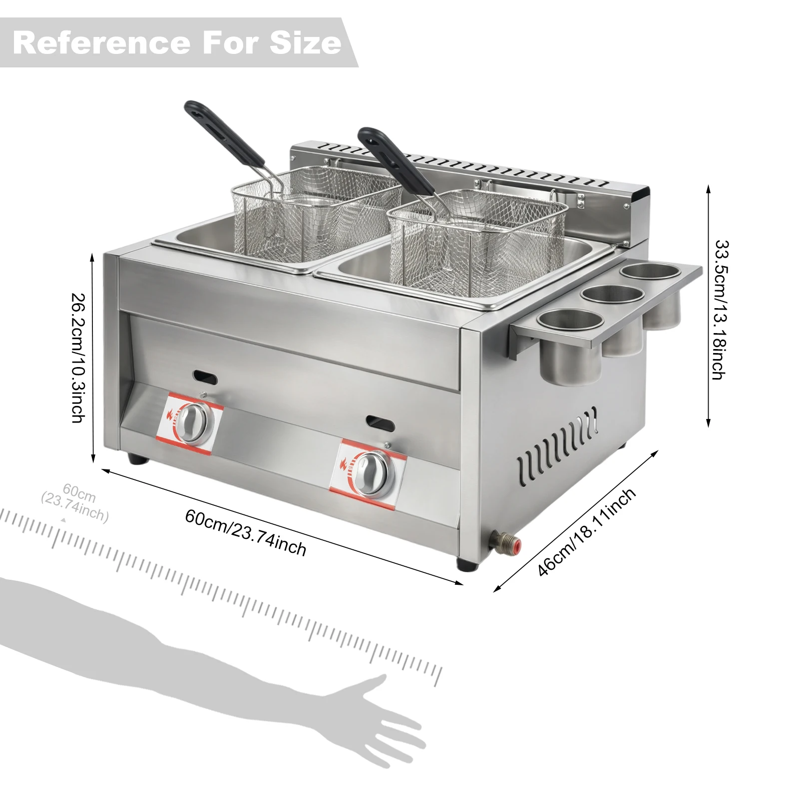 Silver 6L×2 Dual‑Tank Gas Stai - đánh giá và giá Food Snacks Restaurant