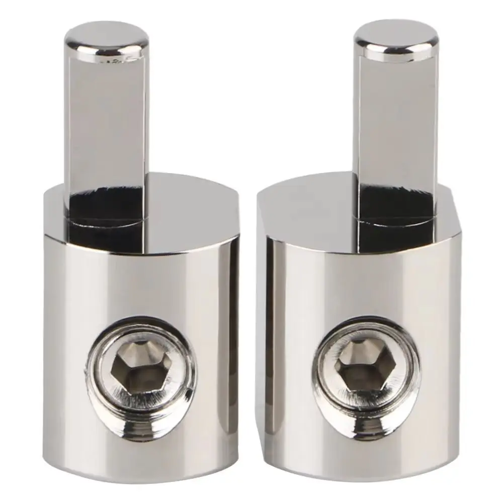 Durable Aluminum Car Audio Connector 1/0 AWG To 4 AWG Silver Amp Input Reducer Car Audio Modified Connector