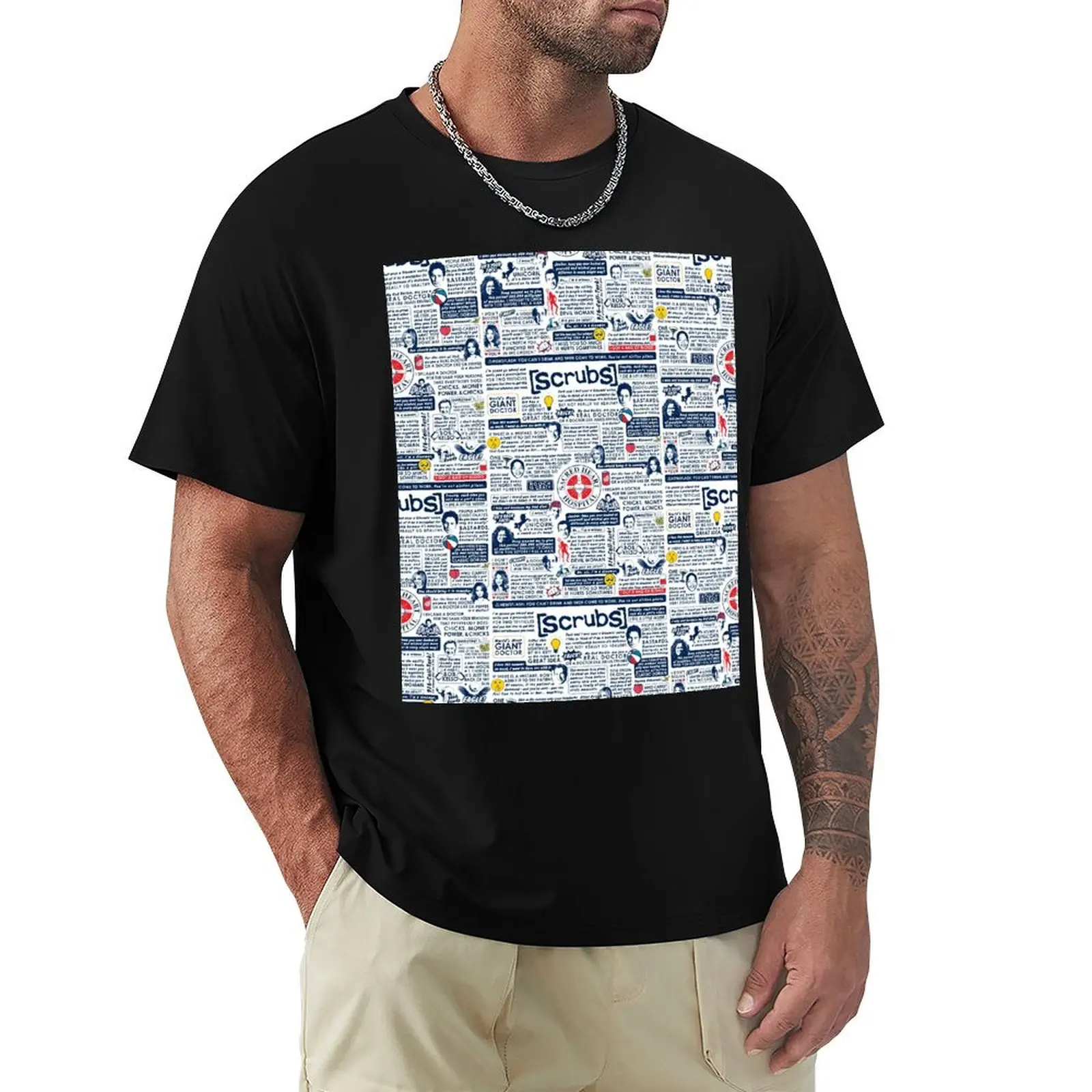 Wise Words of Scrubs (Variant) T-Shirt Functional Casual Short Sleeve Tee