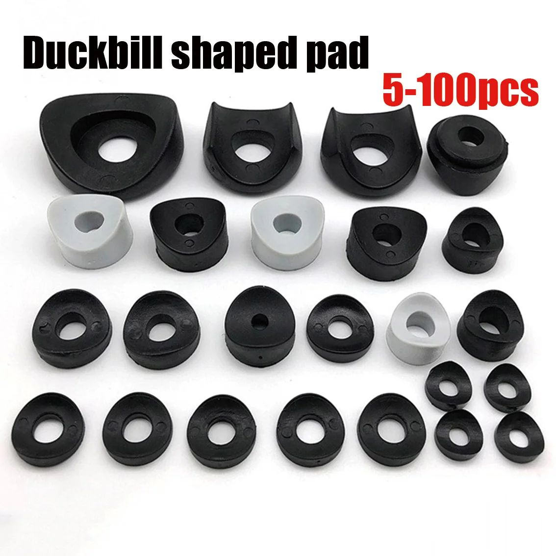 

5-100pcs Duckbill Spacer 16/18/19/22/25mm Bore 6/8mm Hollow Joint Round Tube Chair Fastening Washer Piece Plastic Curved Spacer