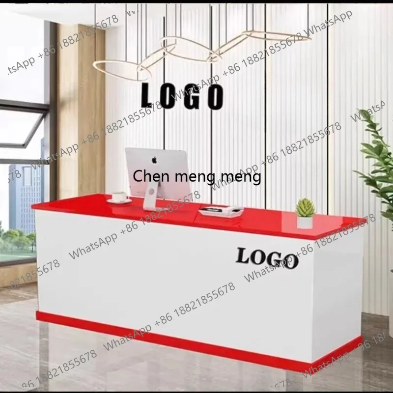

With Drawers Reception Desk Luxury Cafe Counter Business Reception Desk Modern Supermarket Comptoir Caisse Corner Furniture