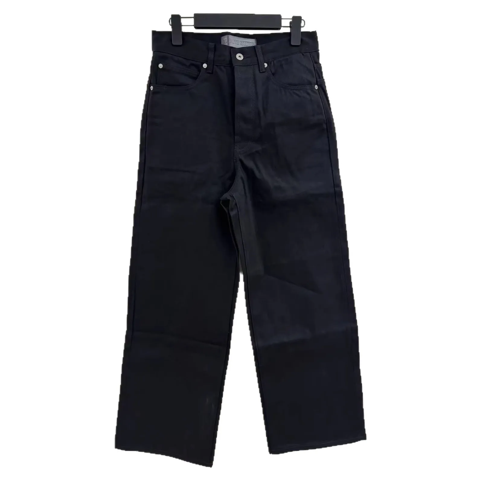 

No Faith Studios original Cowboy Knife three-dimensional cutting baggy Japanese denim jeans with red edges and red trim