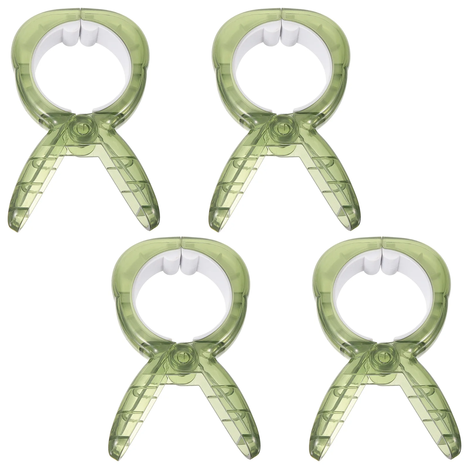 

4 Pcs Strong Plastic Hanger Clips Clothesline Beach Towel Clothespins Mini Tongs for Serving Rabbit Ears