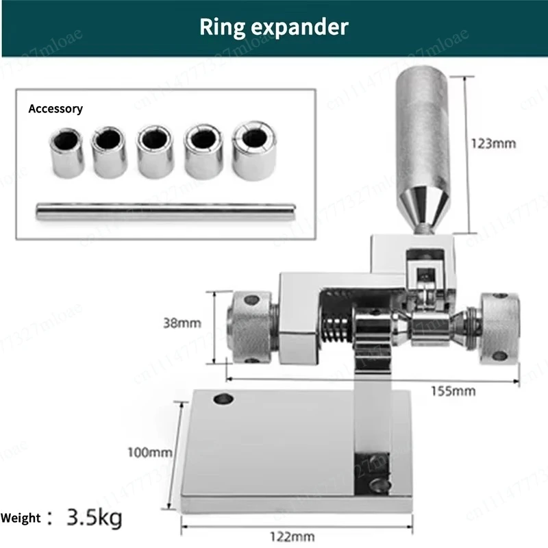 Manual Diamond Ring Sizer Expander - Hand-Crank Ring Enlargement Tool for 3D Hard Gold, Gold & Silver Jewelry