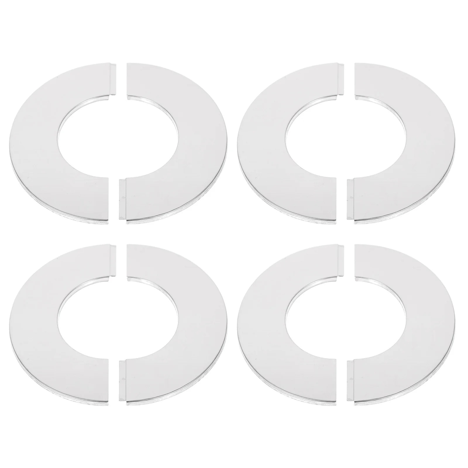 

4 шт. декоративная крышка из нержавеющей стали для настенной водопроводной трубы, круглая накладка, сантехническая крышка, пластины, клейкая подложка, легко