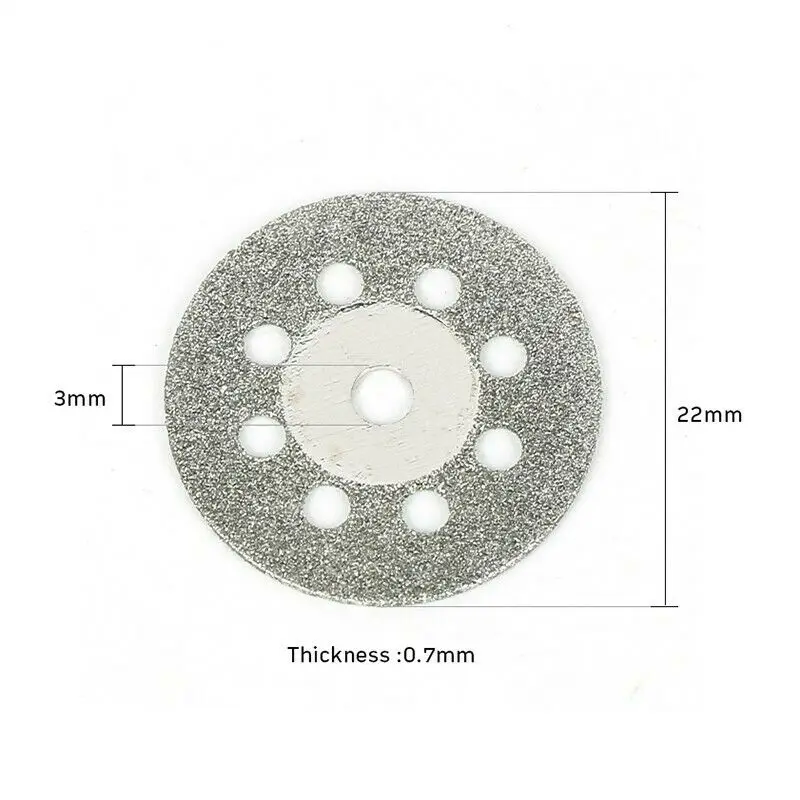 60Pcs Mini Diamond Cutting Disc Wheel Saw Blades Set + Drill Bit For Rotary Tool