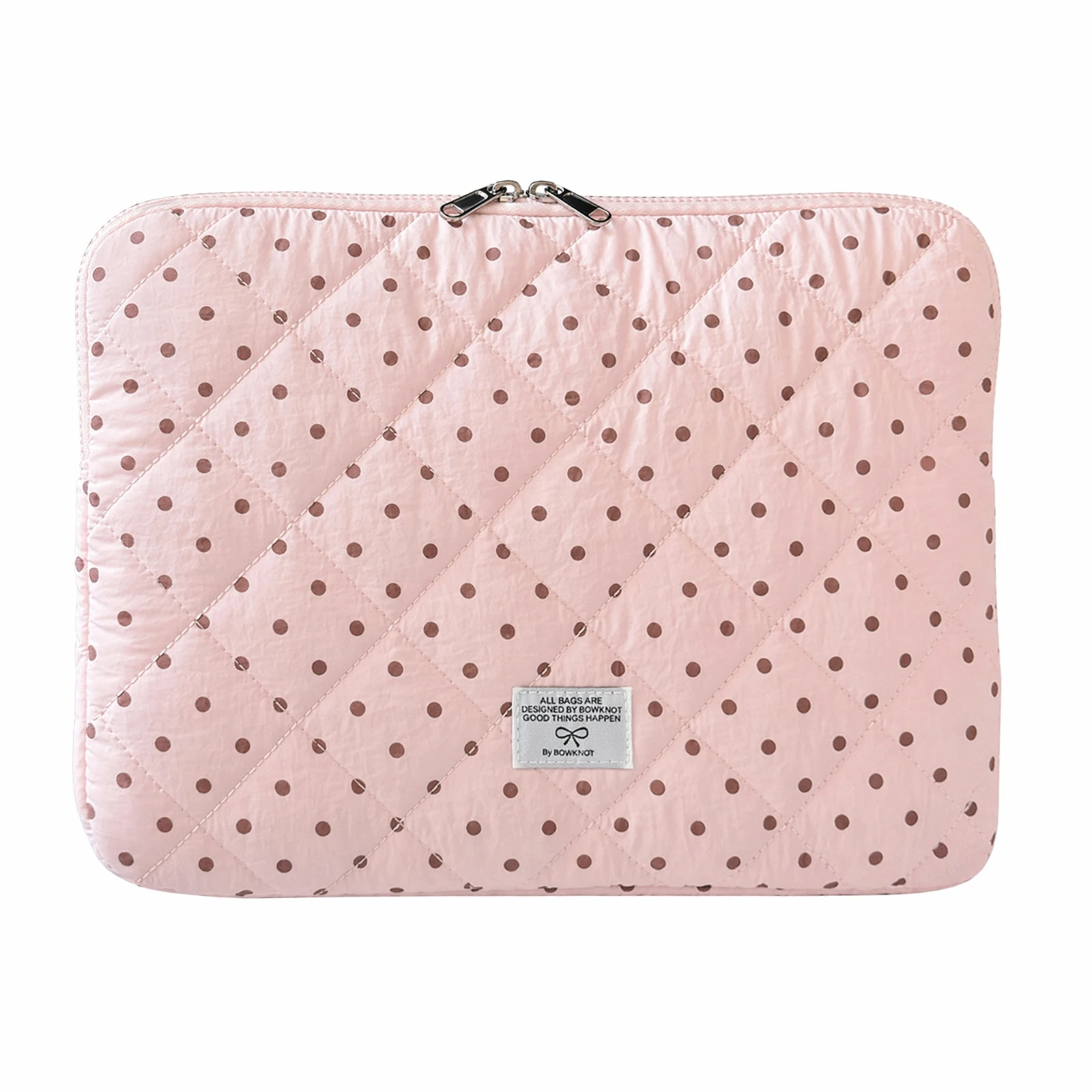 Polka Dot Padded Computer Sleeve 11/13/14 Inch Carrying Laptop Bag Shockproof Cute Girl Tablet Bag for Travel Work College Shop
