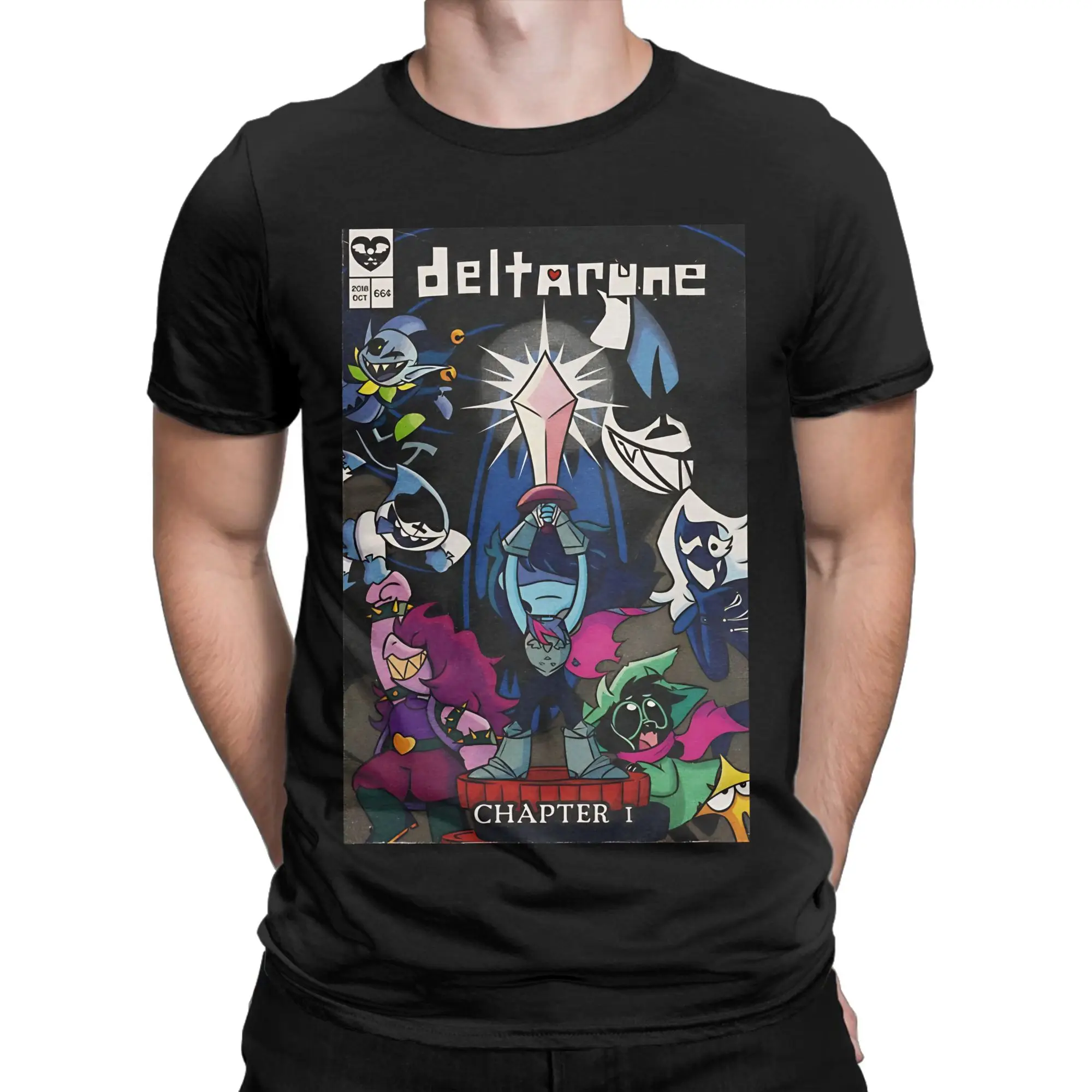 Deltatune Chapter Funny 100% Cotton T-Shirt deltarune Tees Tops For Men