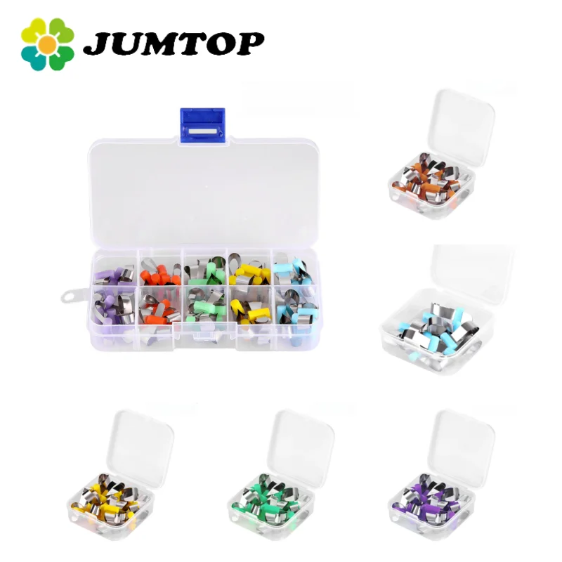 JUMTOP Dental Orthodontic Forming Sheet Sectional Contoured Metal Matrices with Positioning for Adult/Children Dentist Tools