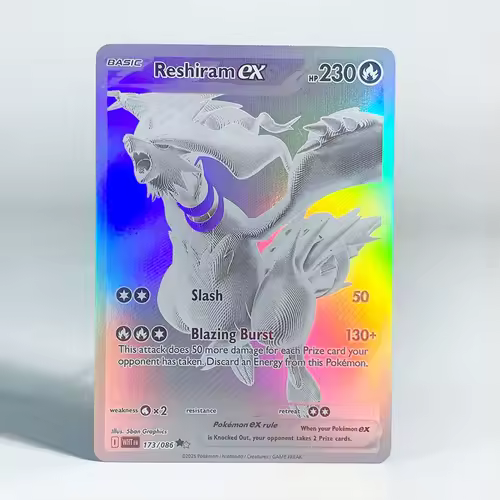 Pokemon Ancient Mew Collection Card Mew Classic Limited Anime Cards Zekrom Reshiram Victini Holographic Proxy Card Gift Toys - Image 4