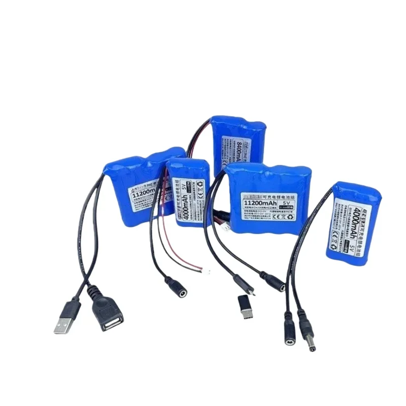 5V 16800mAh Lithium Battery Pack Rechargeable Single Chip Microcomputer For USB Fan 4G Wireless Network Wi-Fi Bluetooth