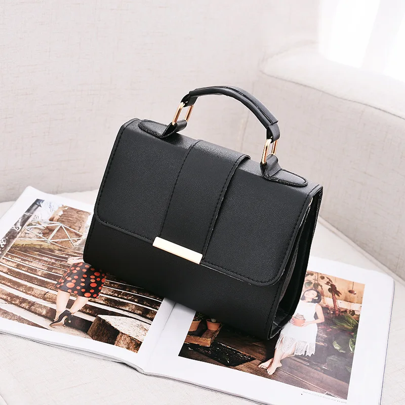 Hot Selling Flap Sling Shoulder Bags for Women Solid Color Crossbody Messenger Bag Purse Female Leather Handbag Pocket