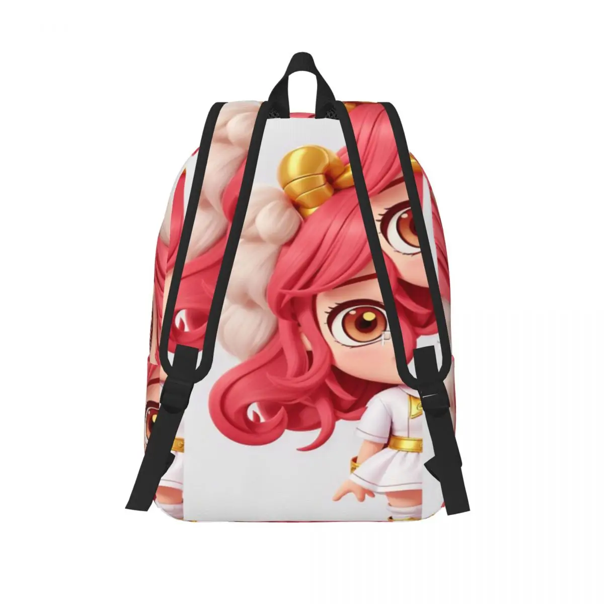 لطيف فتاة أنيمي الكرتون Generative Ai حقيبة ظهر بسيطة وأنيقة من القماش حقيبة ظهر للرجال #2