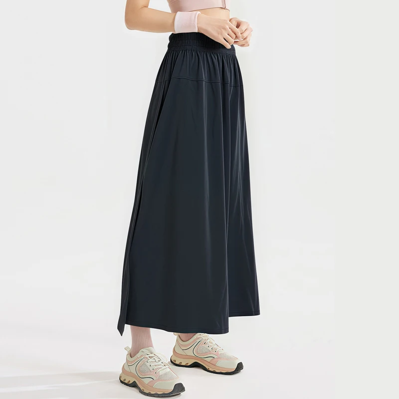 Spring and Summer Hot Women's Culottes, Loose Yamamoto Skirt Sports Skirt Split Casual Pants High Waist Slimming Cropped Skirt