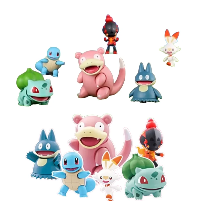 2025년 신제품 정품 블로키즈 포켓몬 애니메이션 피규어 클래식 에디션 S사이즈 액션 피규어 수집용 모델 장식품 선물