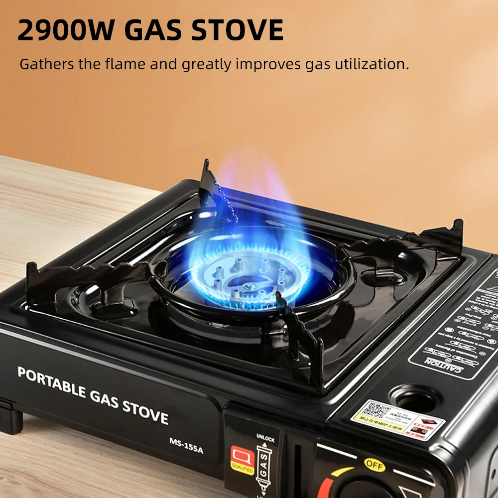 Outdoor Portable Furnace Adjustable Fire 2900W Camping Barbecue Gas Stove Kitchen Accessories Lightweight Cooker Unit