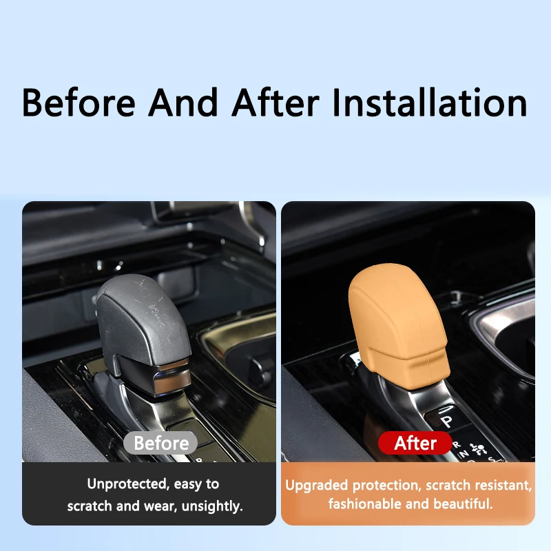 QHCP Car Gear Shift Knob Cover Gear Knob Sleeve Silicone For Lexus RX 23-24 NX 22-24 ES 18-24 UX 19-22 2024 Interior Accessories
