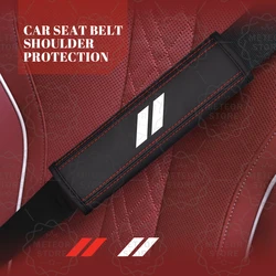 2pcs Car Styling // Emblem Leather Seat Belt Cover For Dodge Challenger Charger Journey SRT Durango Ram 1500 Caravan Accessories
