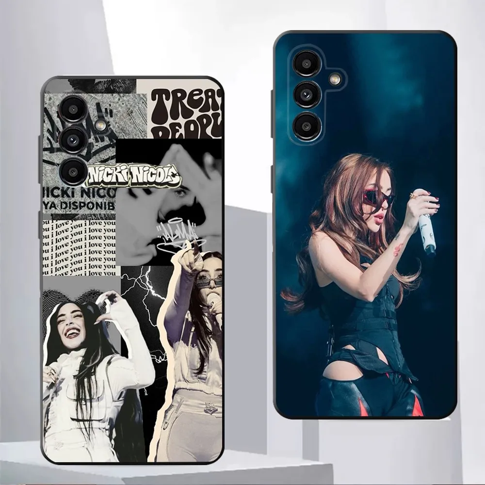 Singer N-Nicki N-Nicole Phone Case For Samsung Galaxy A13,21s,22,31,32,52,53,71,80,91 Black Soft Cover