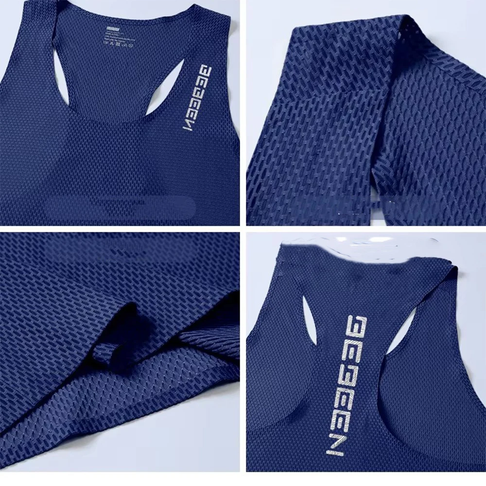 NEW Adult Men Running Outdoor Shirts Tight Gym Tank Top Fitness Marathon T-shirts Sport Exercise Basketball Vest Clothes