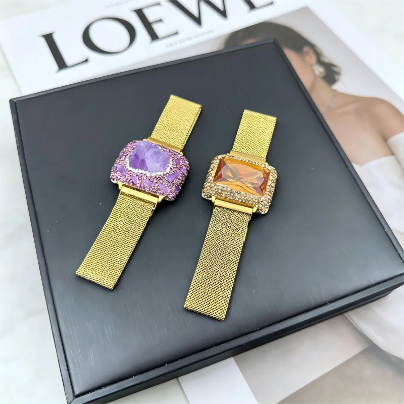 

Natural Sultanite Bracelet Inlaid Crystal Luxury Wristband Fine Jewelry for Women Party Gift